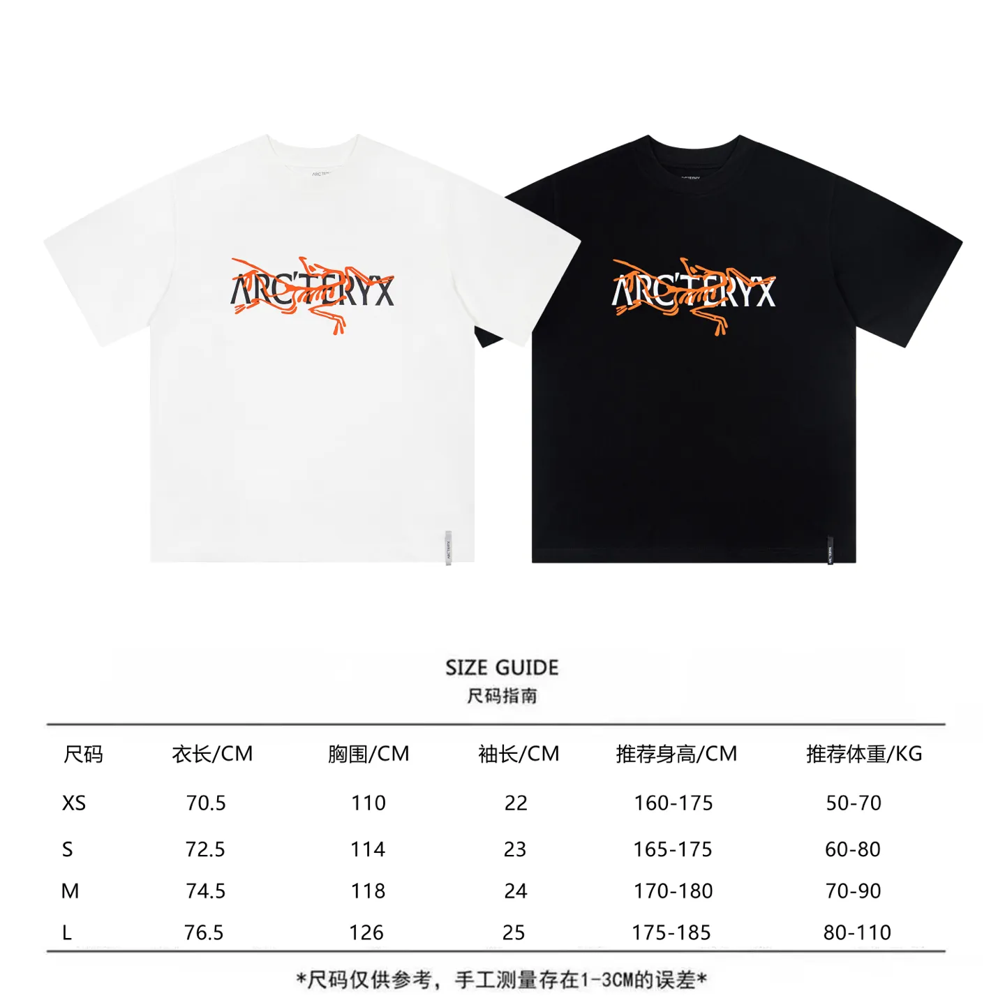 Arcteryx Cormac Series Logo LS T Same Style ✅ Size：XS S M L Black White